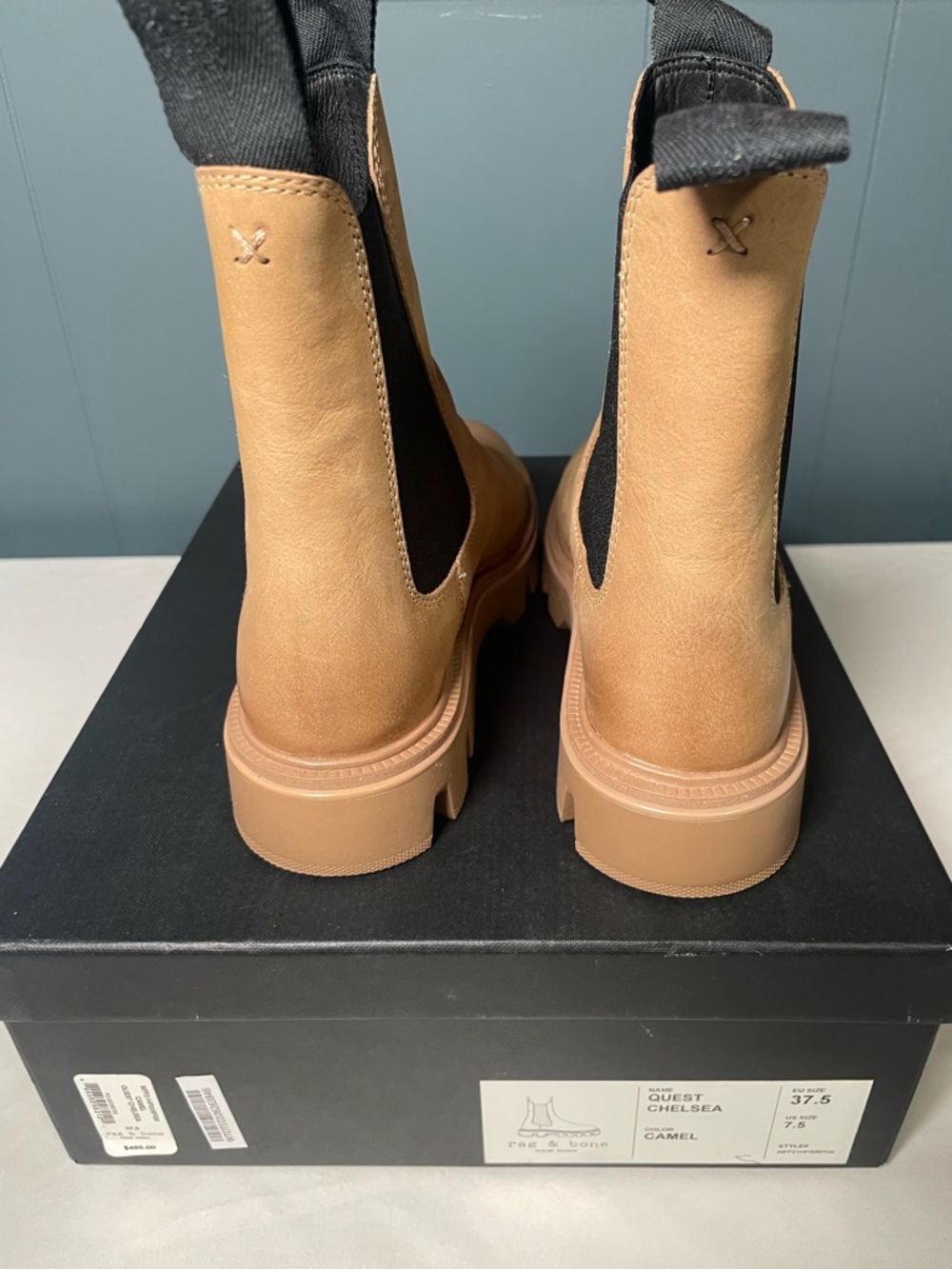 Rag & Bone Quest Chelsea Boots Camel Tan Women’s EU 37.5/US 7.5 - NEW w/ Box - Picture 6 of 10